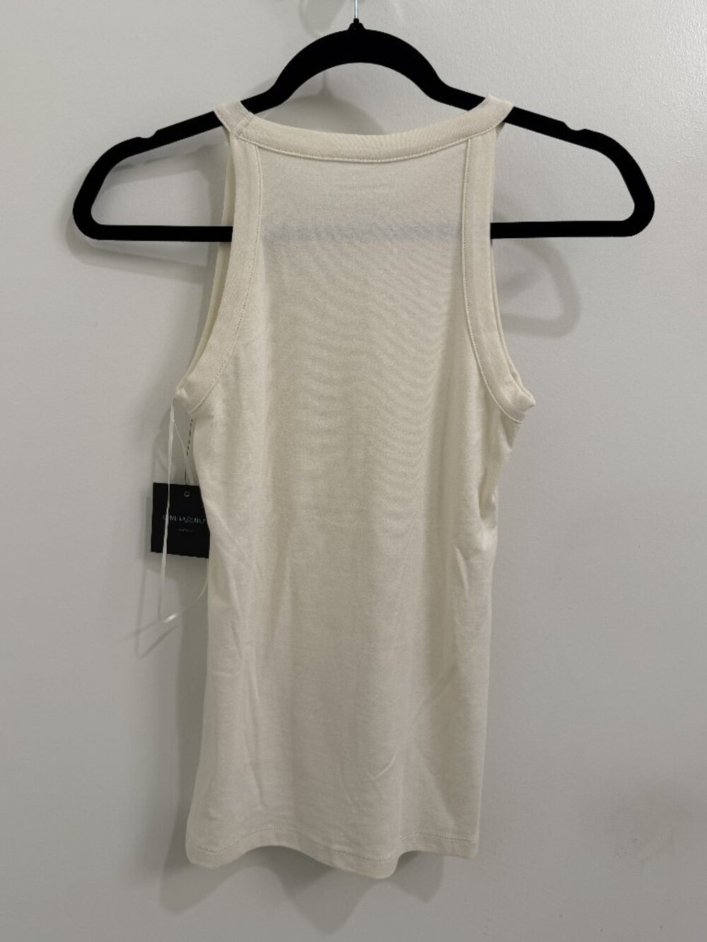 C085 Cynthia Rowley High-Neck Ribbed Tank Top